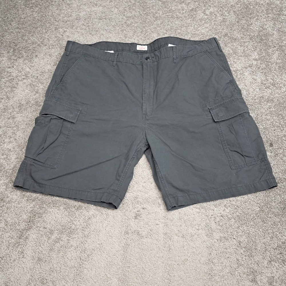 Levis Mens Gray Cotton Ripstop Cargo Shorts Dark Charcoal Size 50 7891